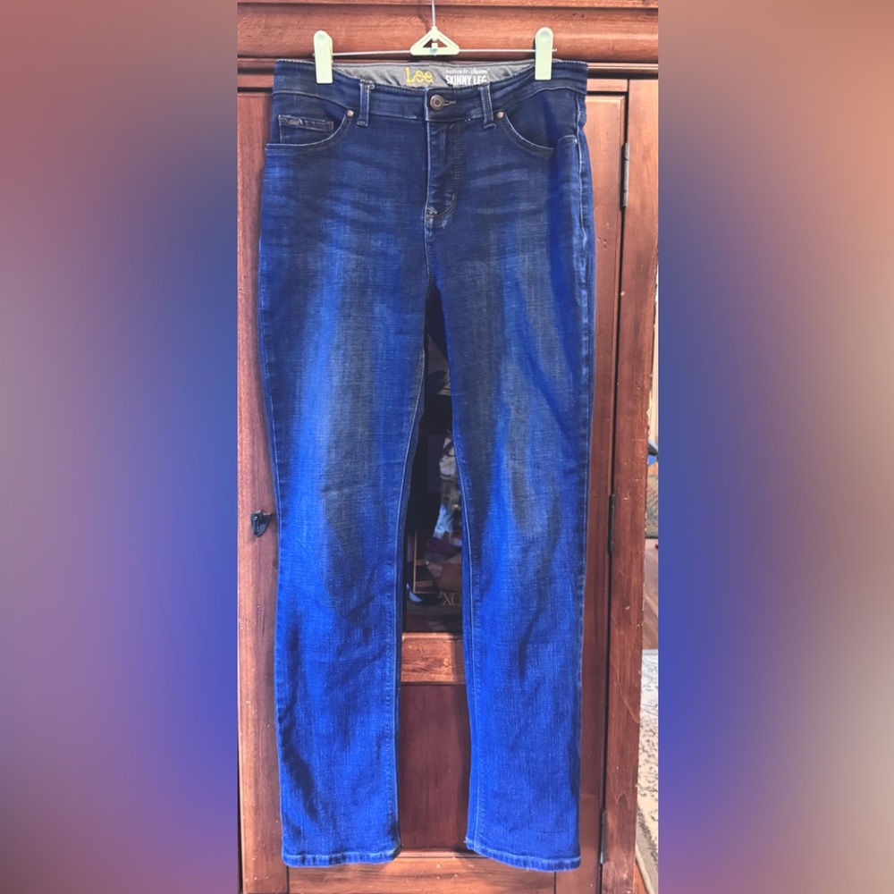 Lee Dream Series Mid-Rise Fit Skinny Jeans Blue Denim size 12